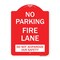 Signmission No Parking Fire Lane-Do Not Jeopardize Our Safety, Red & White Alum Sign, 18" x 24", RW-1824-23730 A-DES-RW-1824-23730 - alternate 1